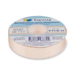 Лента репсовая (в рубчик) с зубчатым краем 25.0 мм, 25±1 метров, 112 персиковый, Gamma PTGR-25