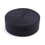 Стропа (ременная лента) 60 мм, 30 м, толщ. 1.0 мм, [37.9 г/пог.м], 100% п/э, 005 черный