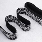 Стропа (ременная лента) 38 мм / 3 метра, [36.33 г/пог.м], с принтом 1-сторонняя, T0750 серый/черный, 3Al359