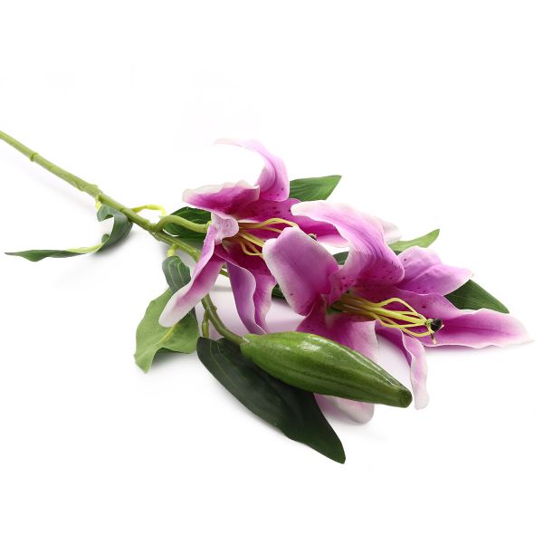 Цветы искусственные Лилия, 84 см, C Сиреневая