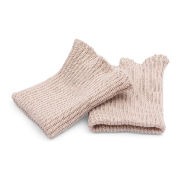 Манжеты трикотажные 7.0х9.5 см, 1 пара, средней плотности 14 кл, 2х2, В-22 слоновая кость, светло-бежевый