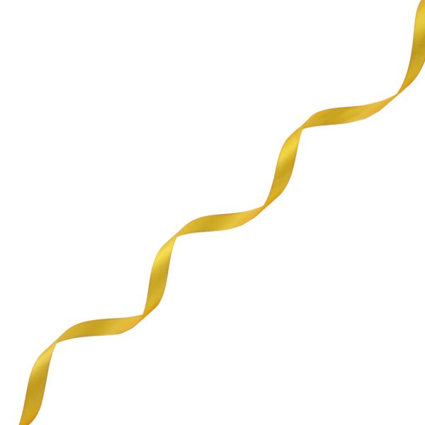 Лента атласная 1-сторонняя 12.0 мм / 22.86±1 метров, 040 т.желтый, Globus