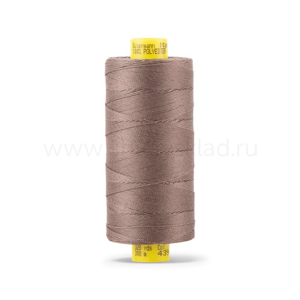 Нить отделочная Gutermann Mara 30/2, 300 м, 702404, 439 палево-коричневый, 1 катушка
