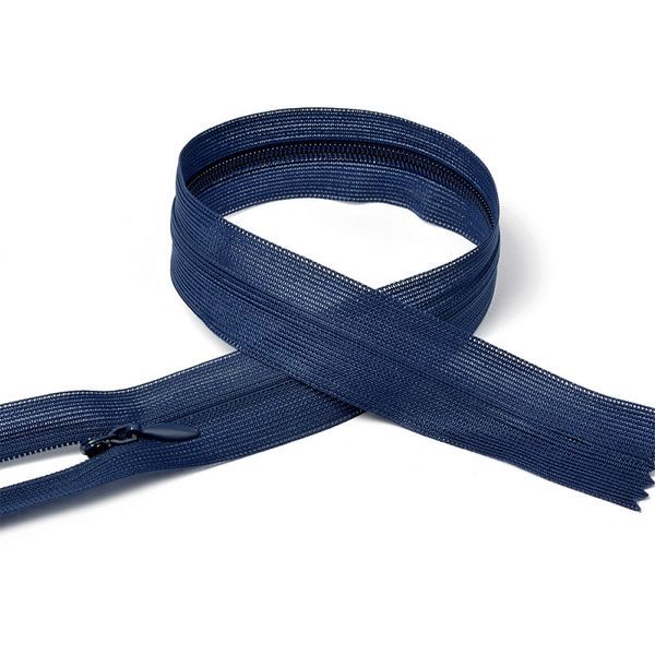 Молния потайная (скрытая) Т3 (3 мм) 1 зам., н/раз., 50 см, цв.F330 синий уп.50 шт