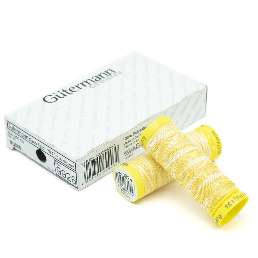 Нитки отделочные Gutermann Deco Stitch 70, multicolor, 70м, 9926, 5 катушек