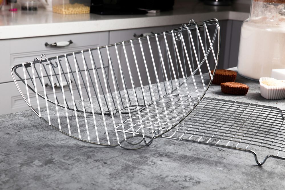 Решетка для глазирования и остывания кондитерских изделий (складная) металл d32 см, 1 шт, круглая, S-Chief SHF-0089