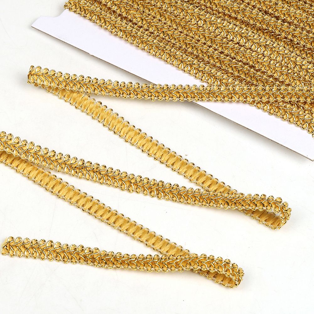 Тесьма отделочная 10 мм, 900 цв.золото уп.13.71м