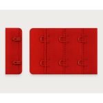 Застежки для бюстгальтера текстильные 2х3, 38 мм, 25 шт, 100 красный, Arta