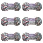 Пряжа Люблю вязать Карамель / уп.6 мот. по 50 г, 150 м, 01 секционный