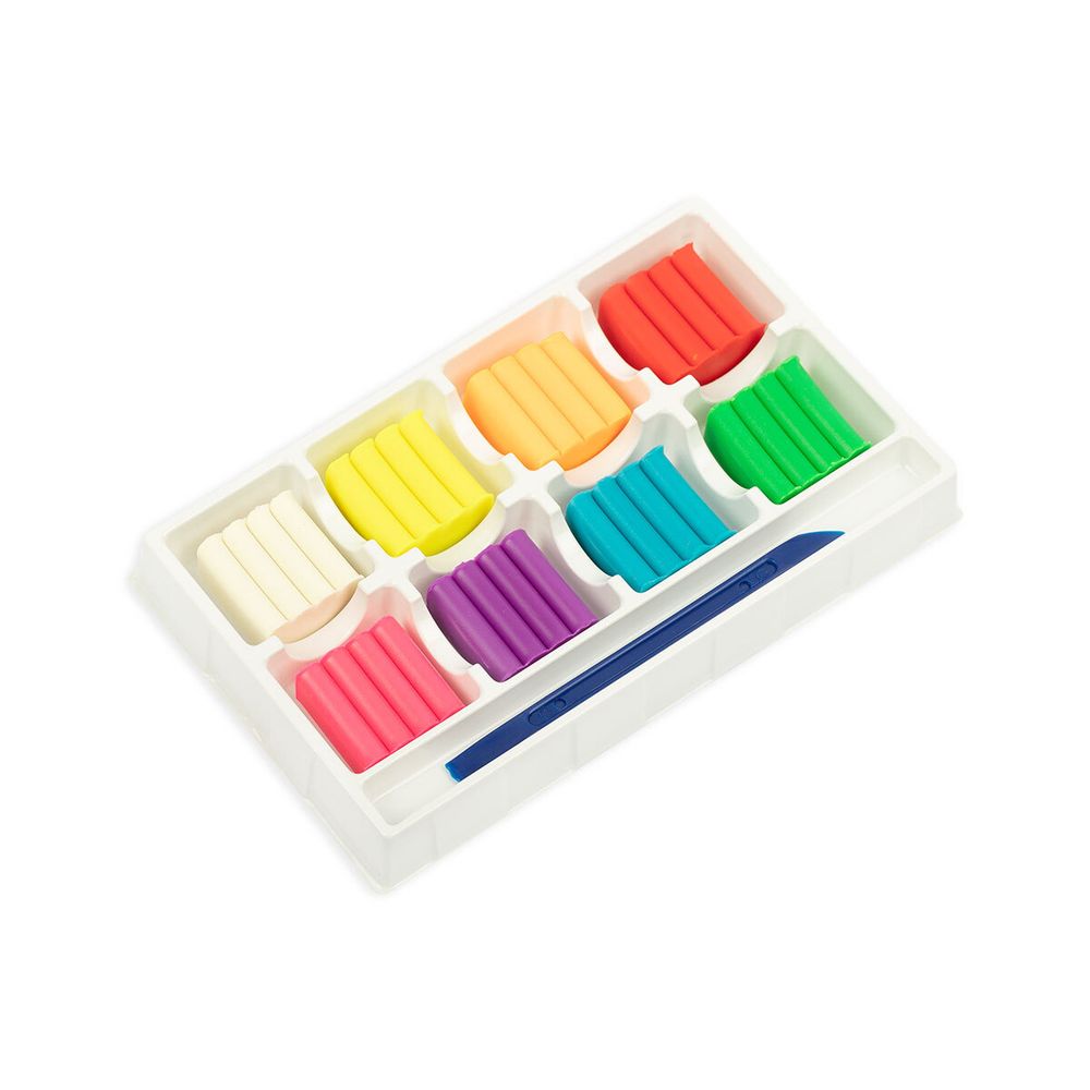 Пластилин восковой Неоновые цвета 96 г, 8 цв, Лео LPMCF-0108