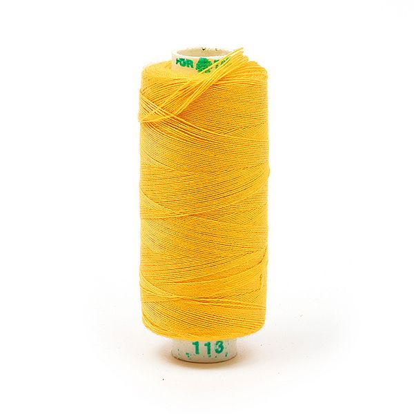 Нитки швейные бытовые Dor Tak 40/2, 366 м / 10 кат., 113 желтый