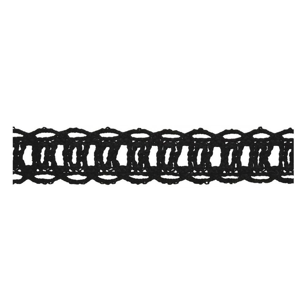 Кружево вязаное (тесьма) 21 мм / 22.8 м, 113 черный, Gamma HVK-31 Кружево вязаное (тесьма) 21 мм / 22.8 м, 113 черный, Gamma HVK-31
