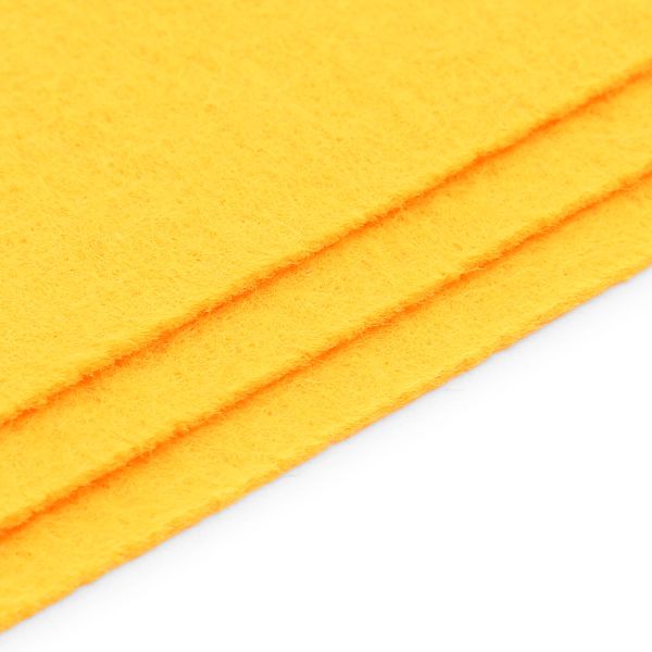 Фетр листовой жесткий 1.0 мм, 160гр, 20х30см, 3 штук Astra&Craft (AF816 св.горчичный)