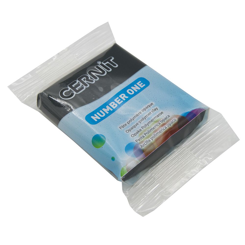 Полимерная глина Cernit №1 запекаемая, классическая 56-62 гр, 100 черный