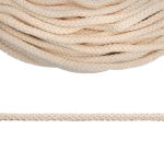 Шнур круглый х/б ⌀5.0 мм / 100 метров, суровый