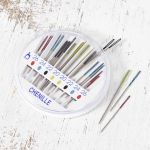 Иглы ручные для синели, глади с цветным ушком, №20-26,24 шт, в розетке, Pony