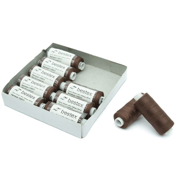 Нитки швейные бытовые Bestex 40/2, 365 м (400 ярд) / 10 кат., 167 розовое дерево