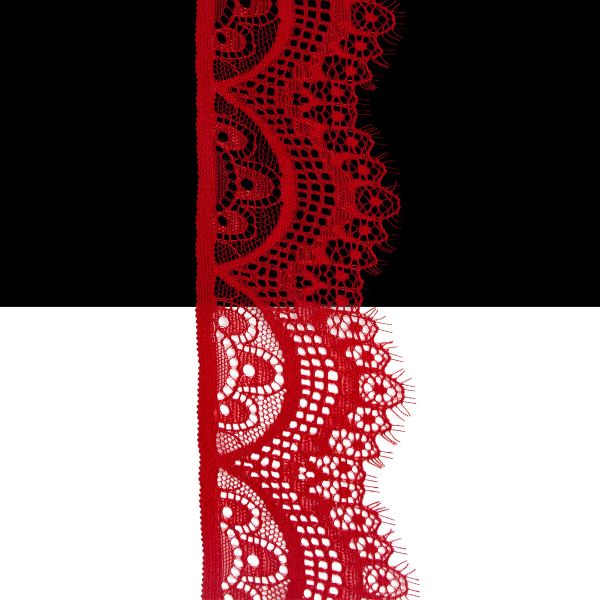 Кружево эластичное (стрейч) 60 мм / 3 метра, C820 красный