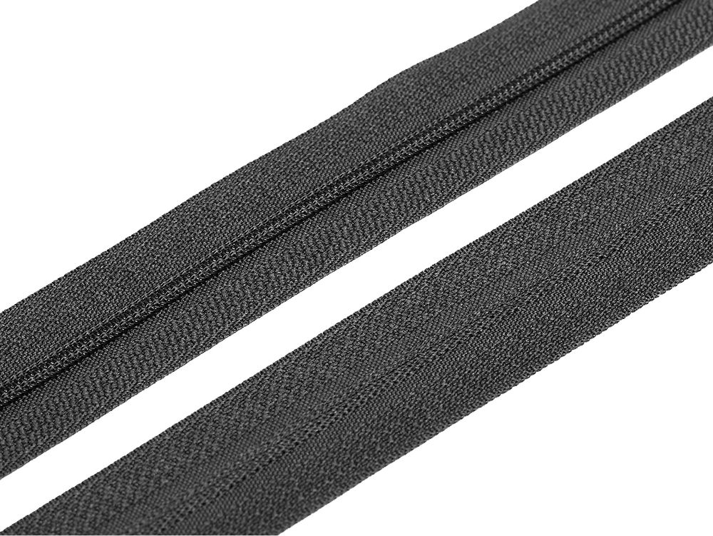 Молния рулонная витая (спираль) Т3 (3 мм) УСИЛЕННАЯ, НА БОБИНЕ, S-417 серый (цв.SBS) / кор. 1200 метров