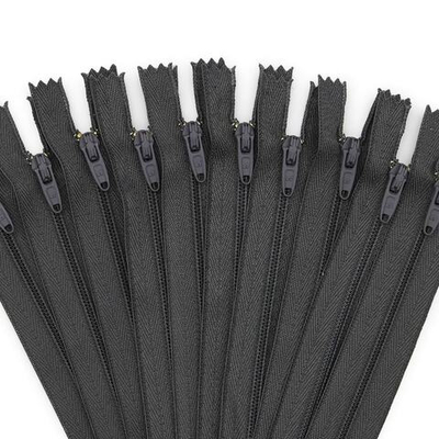 Молния спираль (витая) брючная Arta Т4 (4 мм) 1 зам., н/раз., 20 см, цв. 301 графит, уп.10 шт