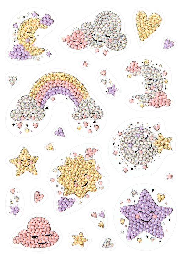 Алмазная (кристальная) мозаика Фрея ALVN-129, наклейки Сладкие мечты, 14х19.5 см