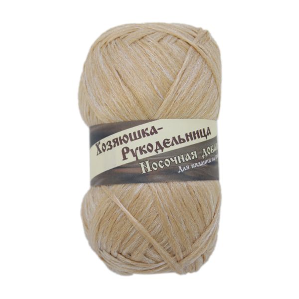 Пряжа Носочная добавка / уп.10 мот. по 50 г, 230 м, бежевый