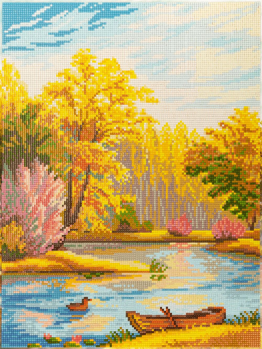 Алмазная (кристальная) мозаика Фрея, на подрамнике Осенний мотив, 30х40 см