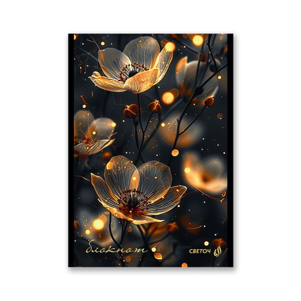 Блокнот на скобе, A5 48 л. 12 шт клетка, В лунном свете 01735, Б262 Светоч