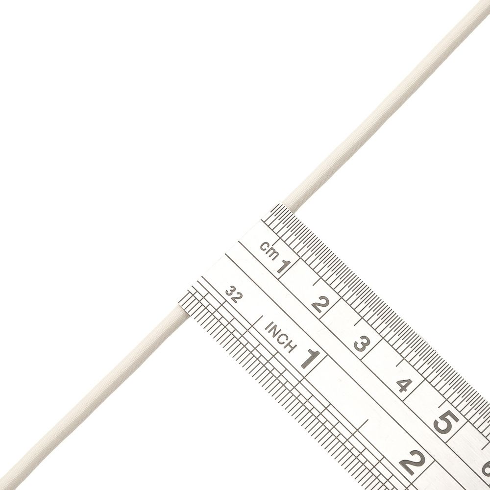 Резинка шляпная (шнур эластичный) ⌀3.0 мм / 30 метров, св.бежевый