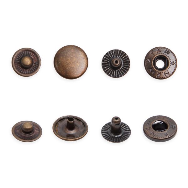 Кнопка Альфа (S-образная) ⌀12.5 мм, ≈1440 шт, №54, СТАЛЬ, антик, NEW STAR