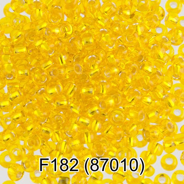 Бисер Gamma 10/0 (2.3 мм), 150 г (10х5 г), F182 желтый, 87010, круглый 6