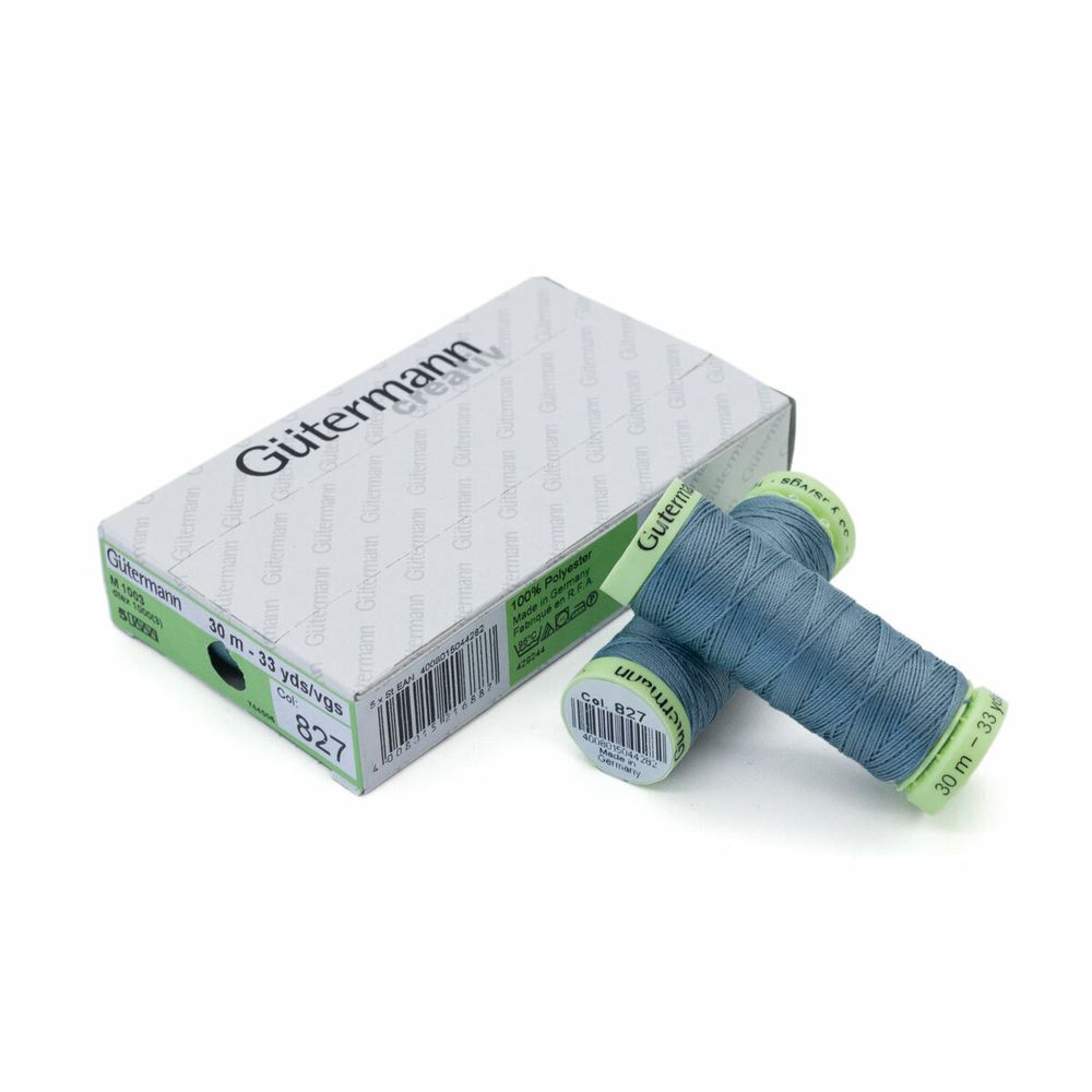 Нитки отделочные Gutermann Top Stitch, 30м, 827 сизый, 5 катушек