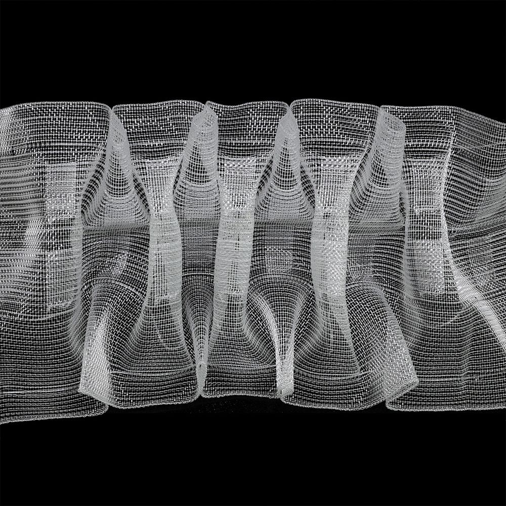 Лента (тесьма) шторная: сборка вафельная (1:2.5) 80 мм / 100 метров, 420201