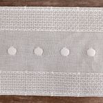 Кружево шитье (вышивка на батисте), прошва, 90 мм, цвет белый, 13,8 м /TOS/