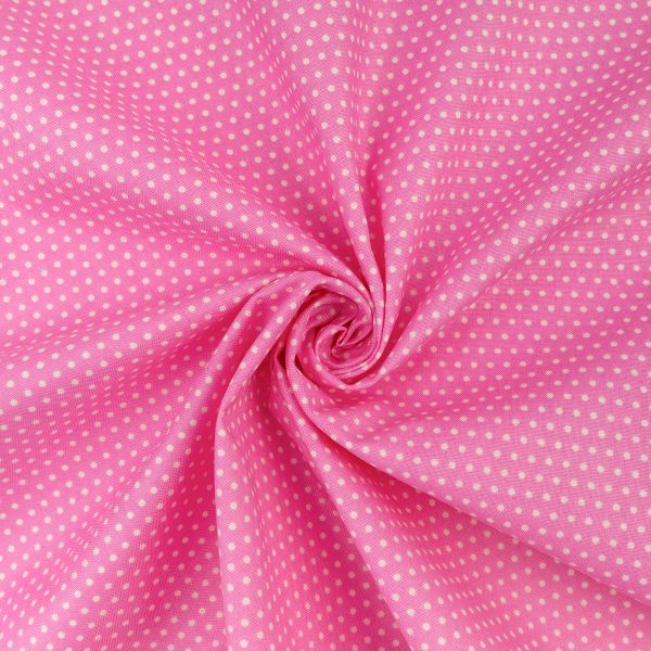 Ткань для пэчворка PEPPY БАБУШКИН СУНДУЧОК ФАСОВКА 100х112 см, 140±5 100% хлопок, БС-29 кр.горох ярко-розовый, Peppy БАБУШКИН СУНДУЧОК