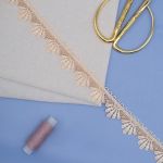 Кружево гипюр (плетёное) 30 мм / 13.7 метров, (интерьерное) бежевый, 3AR2339