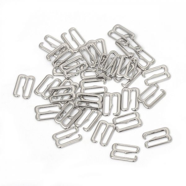 Крючки для бюстгальтера металл 10.0 мм, 910 цв.никель, уп.100 шт