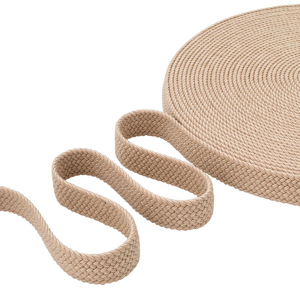 Стропа (ременная лента) 34 мм / 22.86 метра, [49.32 г/пог.м], плетеная эластичная, 08 бежевый, 3Al296