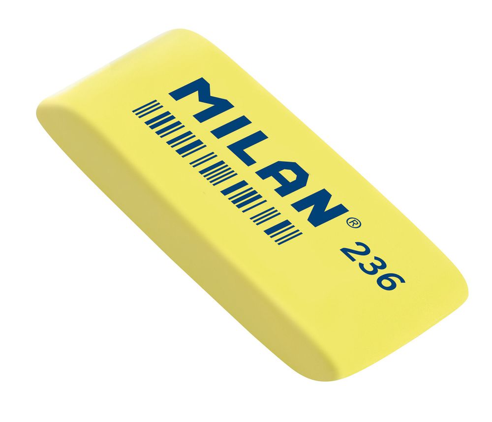 Ластик 236 скошенный 5.6х1.9х0.9 см, см, 36 шт, ассорти CPM236, Milan