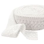Кружево вязаное (тесьма) 85 мм / 25 метров, рис.85.01.121 белый