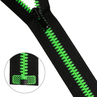 Молния трактор Arta Т5 (5 мм) 1 зам., разъем., 60 см, Neon, разъем., цв. 2076 -F цв. 077 черный / 049 яр.салатовый, уп.5 шт