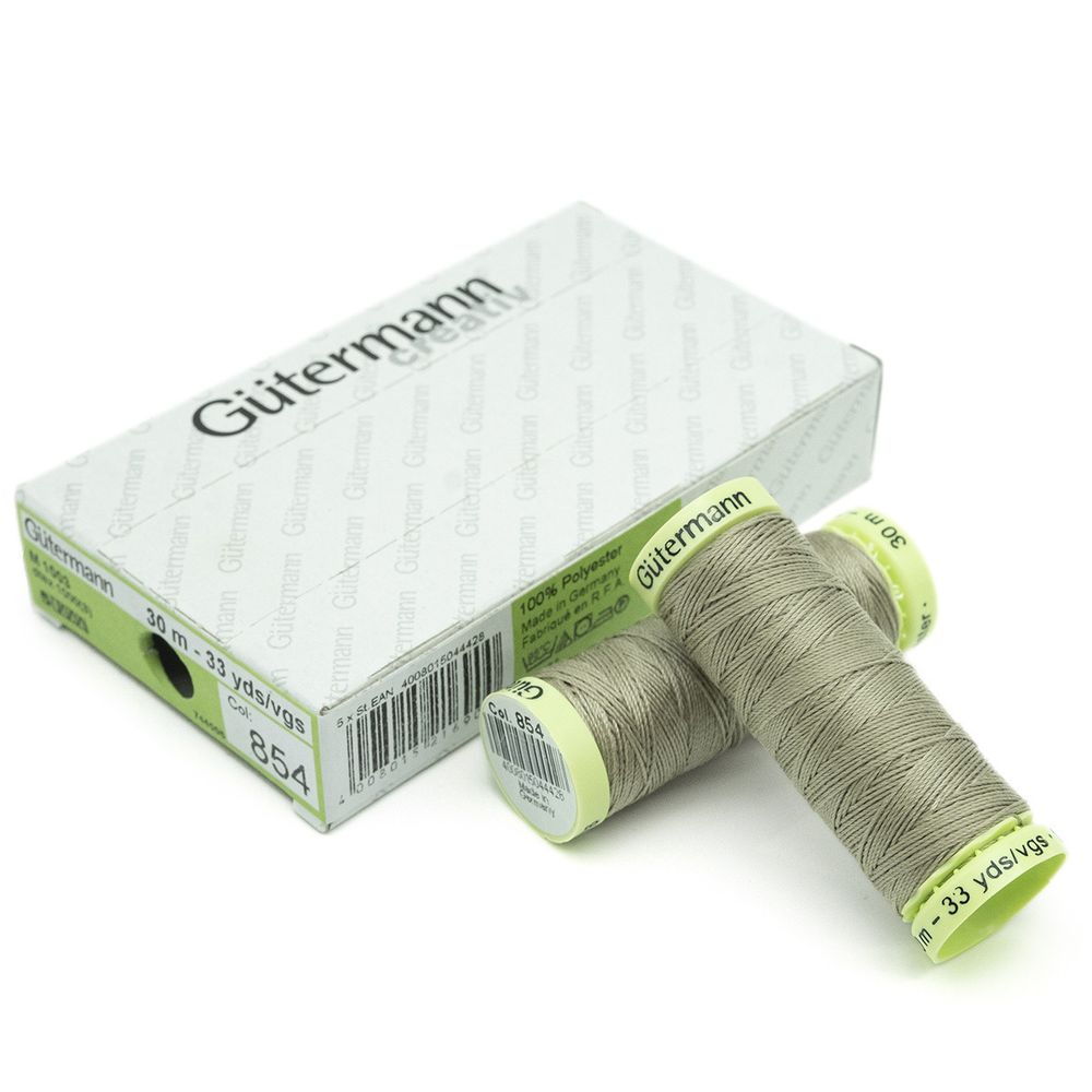 Нитки отделочные Gutermann Top Stitch, 30м, 854 пастельно-болотный, 5 катушек