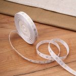 Лента репсовая (в рубчик) Новый год 12мм / 22.86±1 метров, цв. белый, 3AR3012