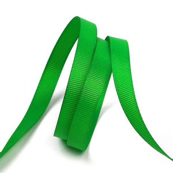 Лента репсовая (в рубчик) 10.0 мм цв. 579 ярк.зеленый уп.22.86м (±1м)