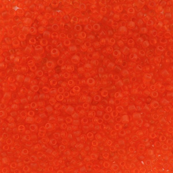 Бисер Astra&Craft 11/0 (2.1 мм), 200 г (10х20 г), цв. м9В т.оранжевый/прозрачный матовый