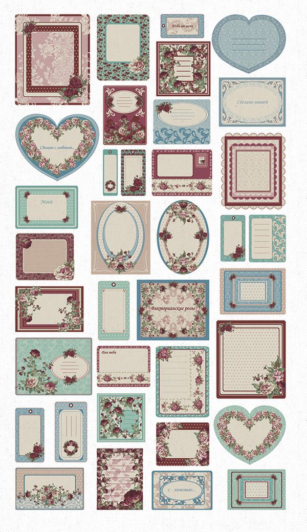 Ткань для пэчворка Peppy Викторианские розы, рулон 112 см / 5 метров, ВР-80 Панель, Peppy