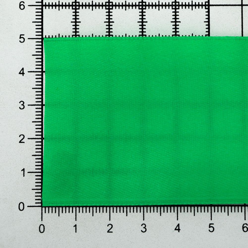 Лента атласная 1-сторонняя 50.0 мм / 22.86±1 метров, 085 яркий салат, Globus