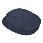 Заплатка, замша, овал средний 10х14см с перфорацией, с тупыми краями, 2 шт в уп, 100% кожа, 22 т.синий