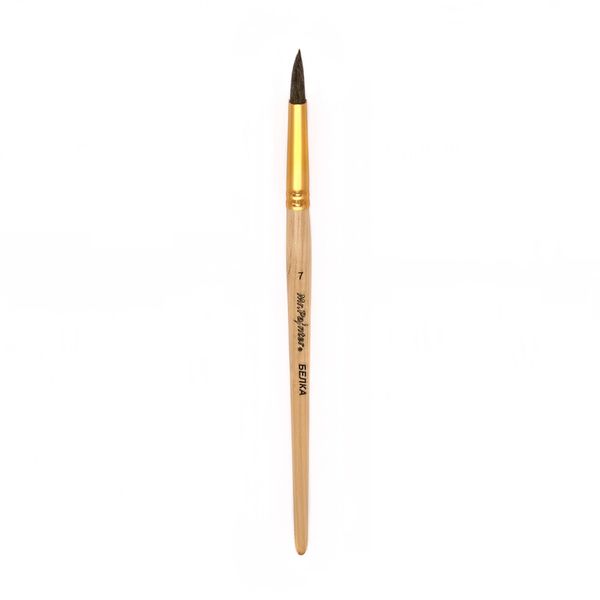 Кисть белка круглая №07, 5 шт, короткая ручка, Mr.Painter SQR 301-07