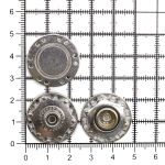 Кнопка пришивная металл ⌀24.0 мм, никель, 4 шт, BIG